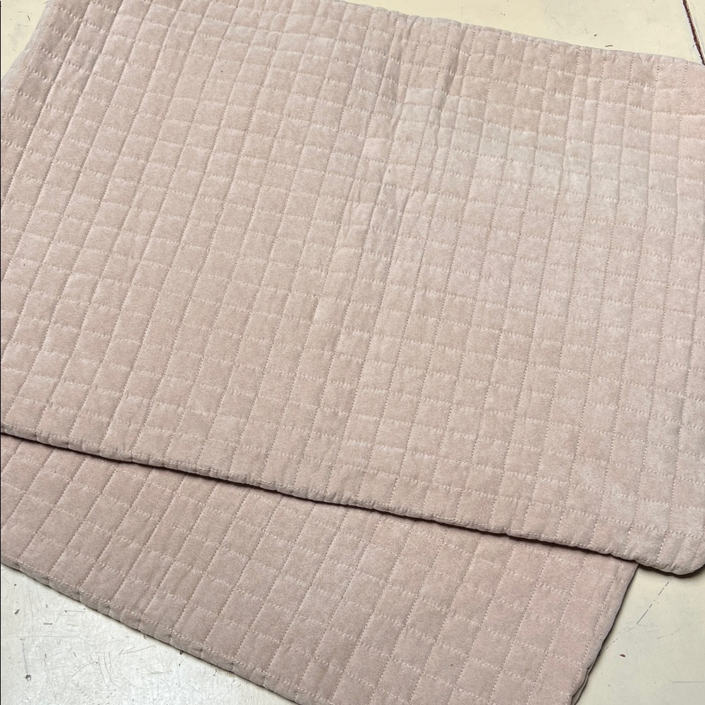 2 Arhaus Cream quilted shams